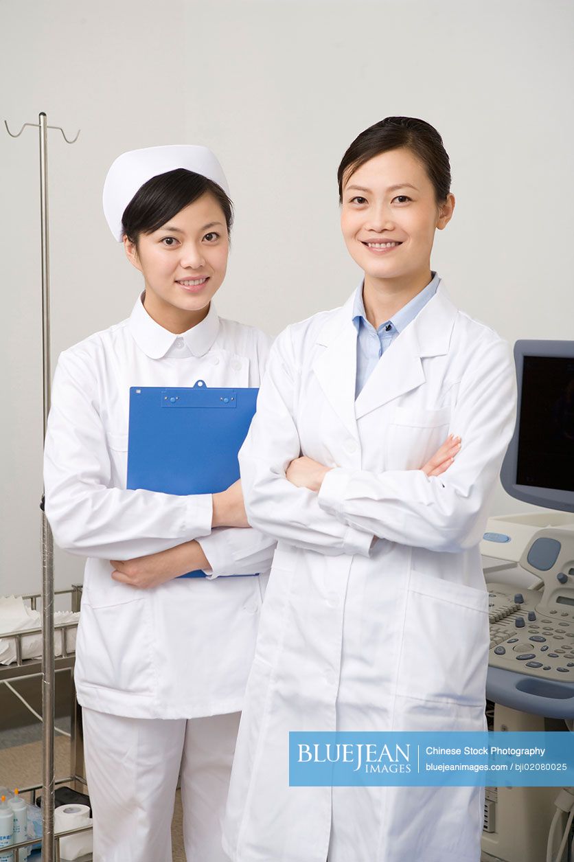 Portrait of Female Chinese doctor and nurse