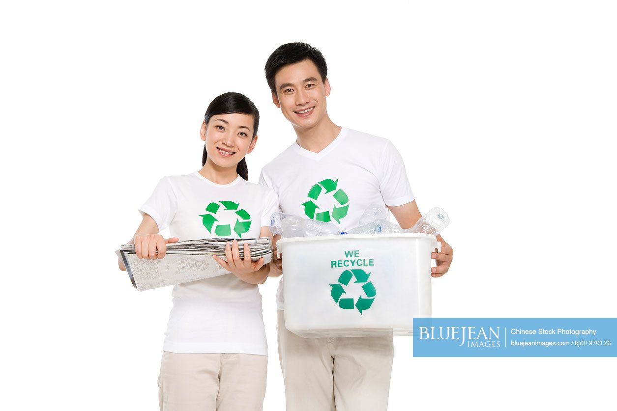Portrait of an eco-friendly Chinese family