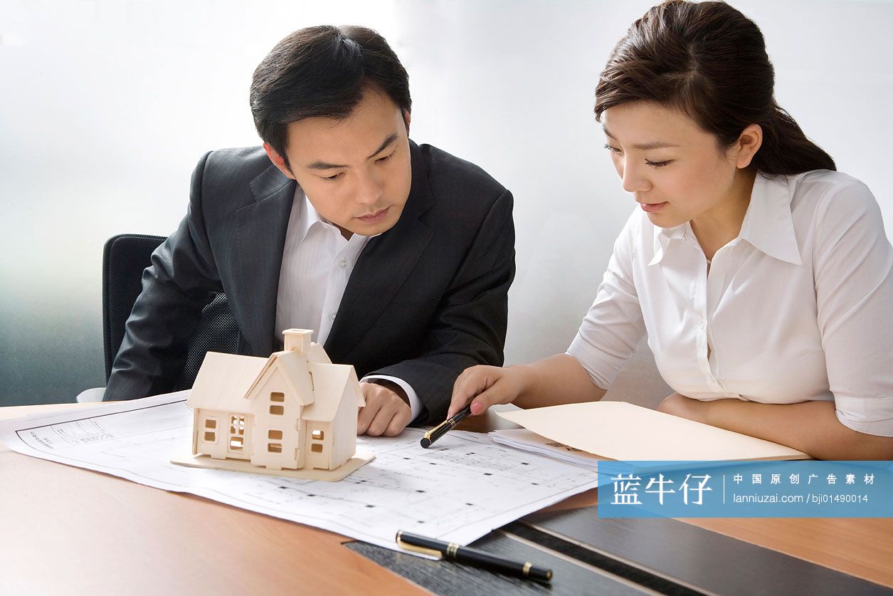 商务伙伴和蓝图