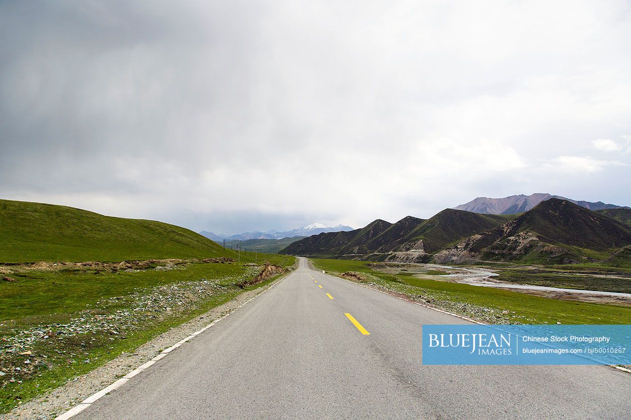 Road in Qinghai province, China