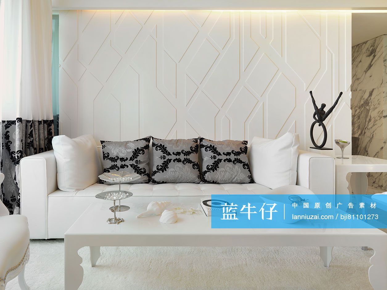 白色风格的客厅