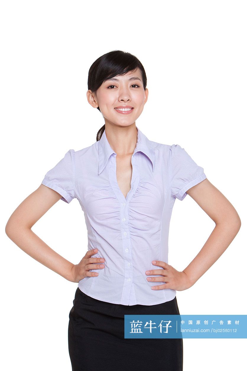 商务女士双手叉腰