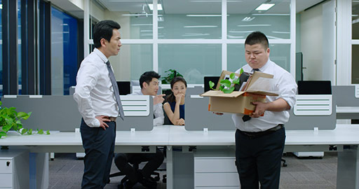 Young Chinese businessman being fired,4K