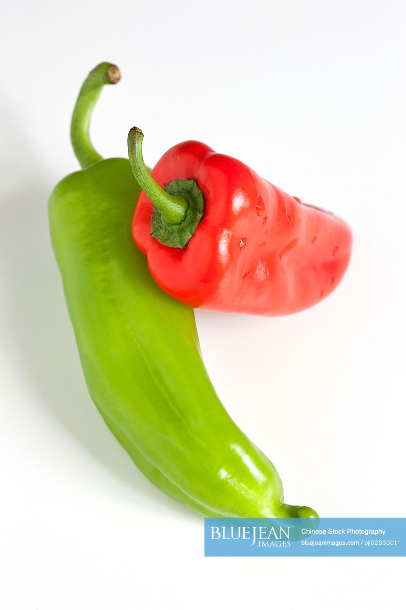 Red and green chili pepper