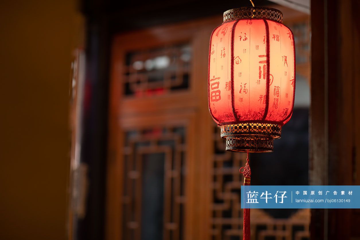新年灯笼 蓝牛仔影像 中国原创广告影像素材