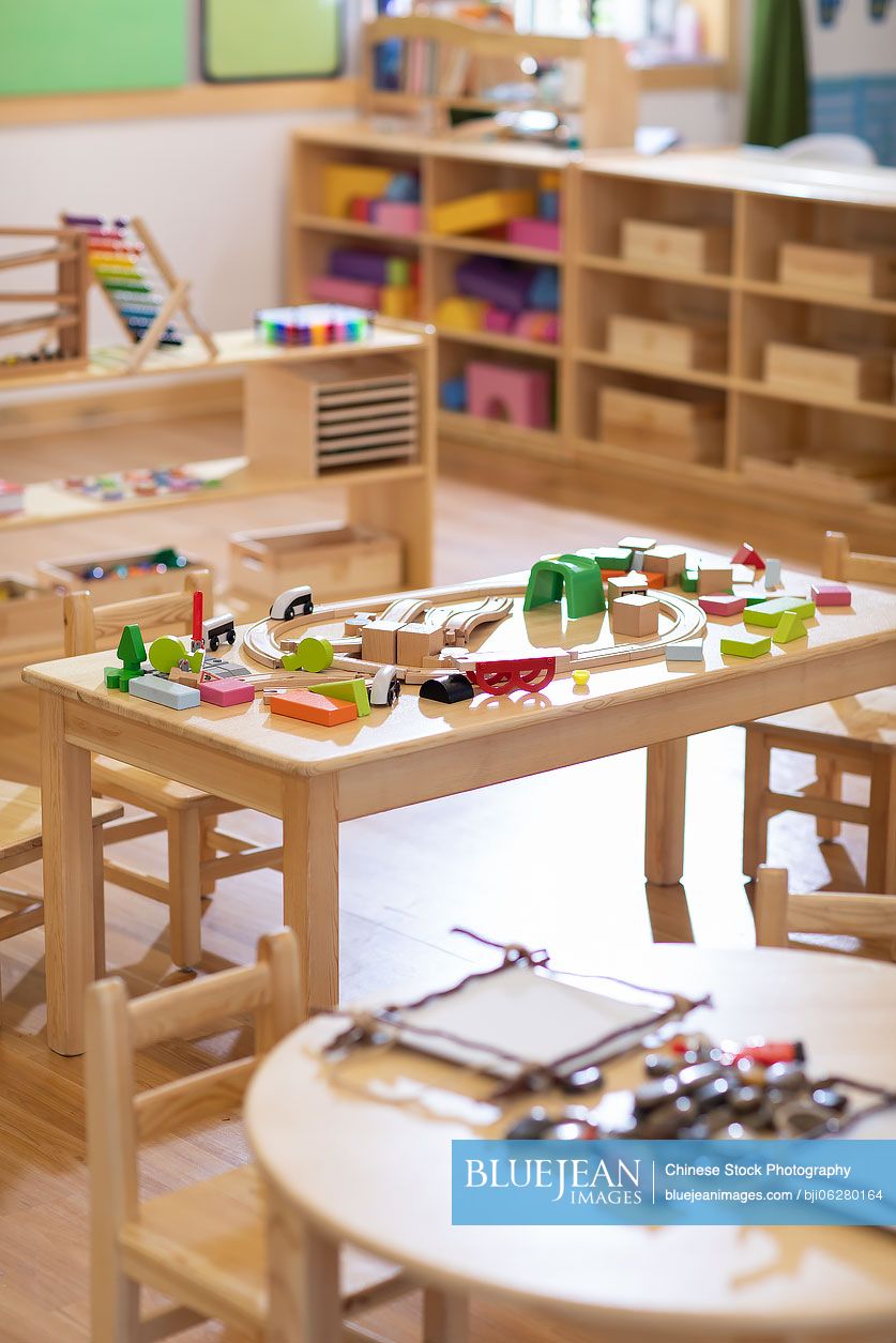 Train set on desk