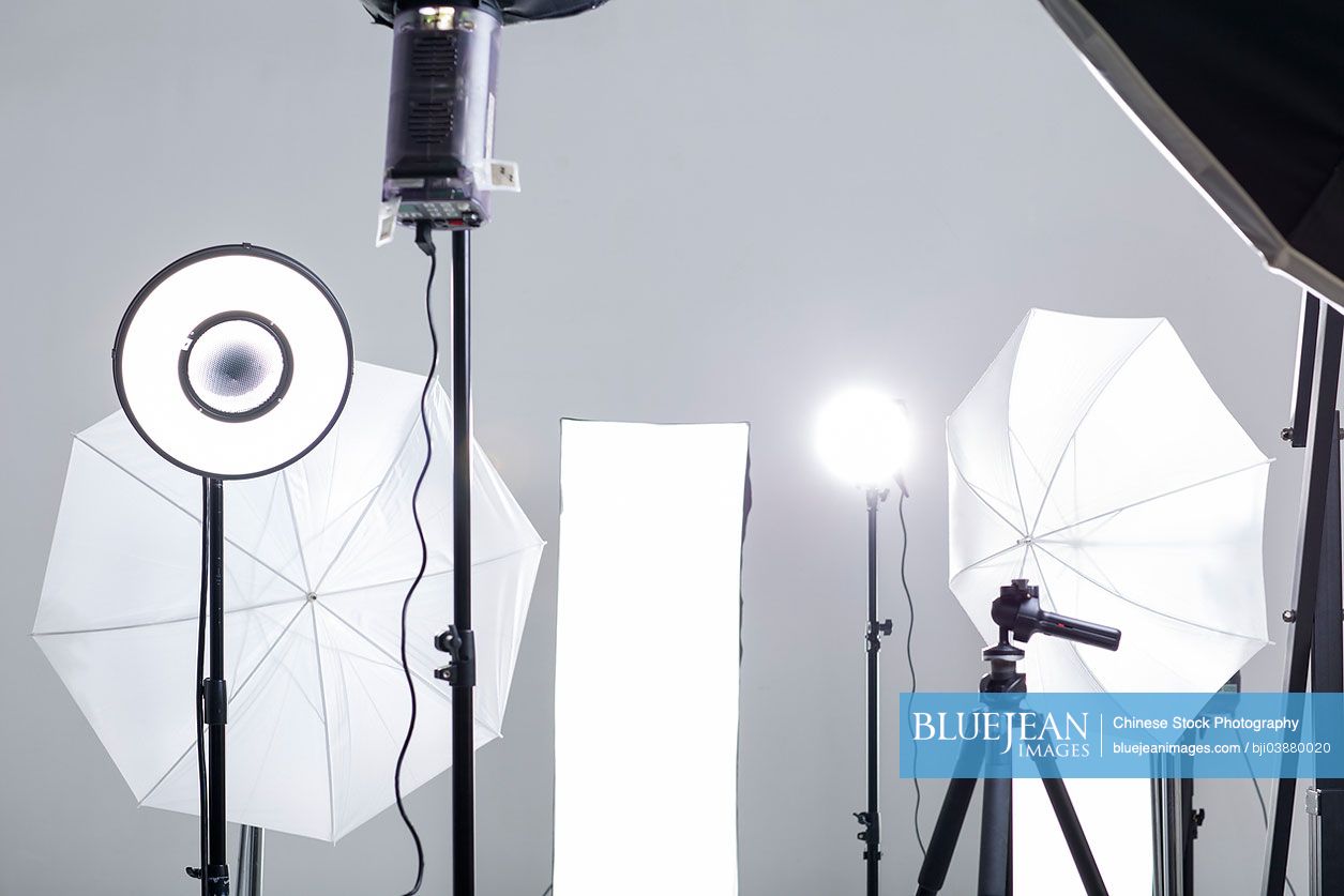 Photographic equipment in studio