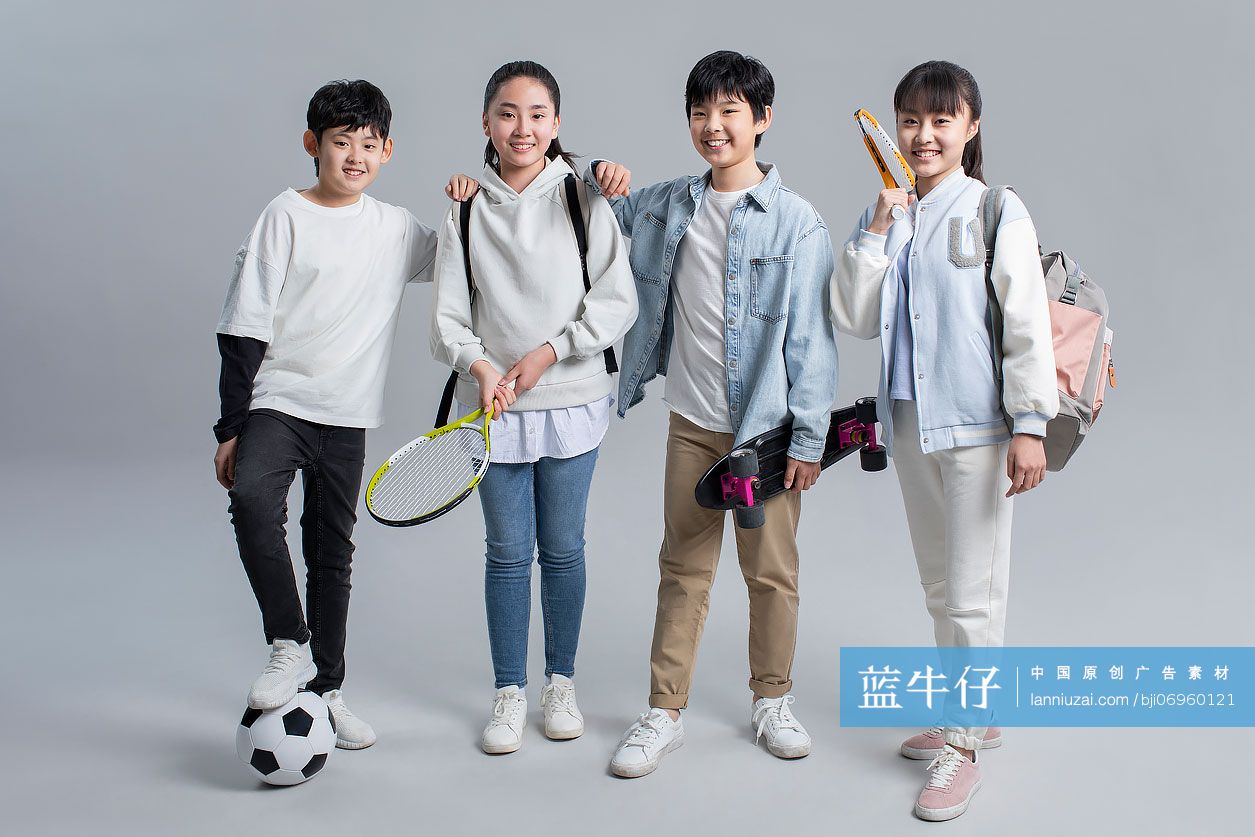 热爱运动的快乐儿童