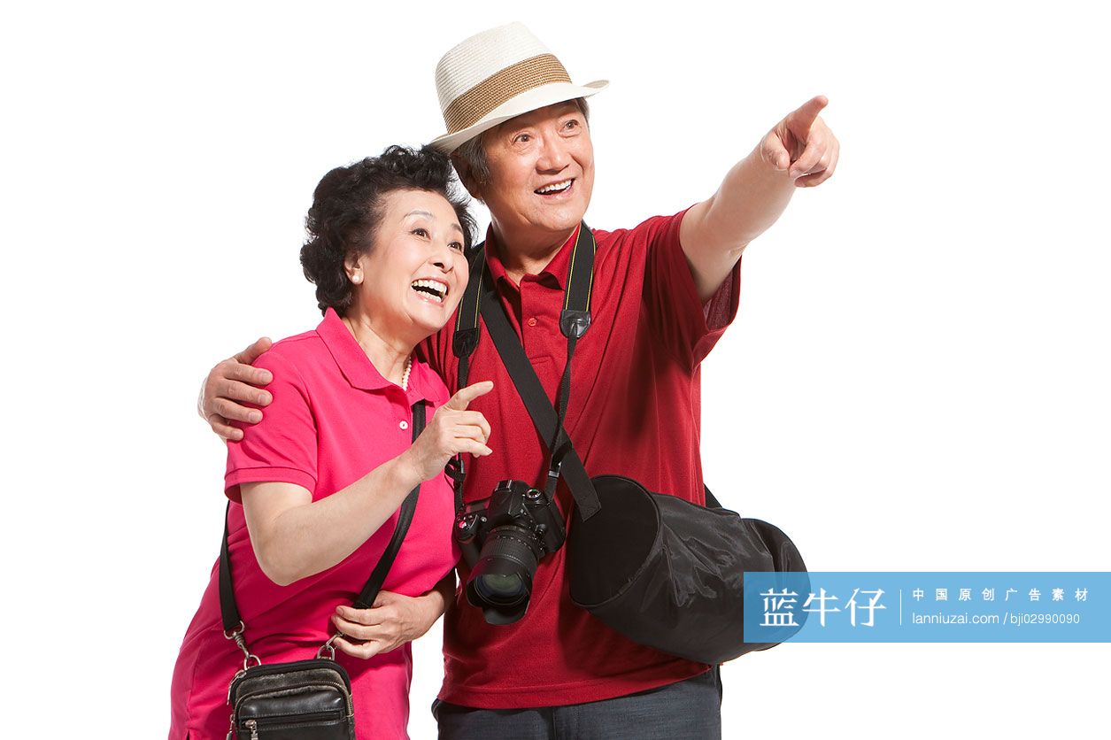 老年夫妇旅游肖像