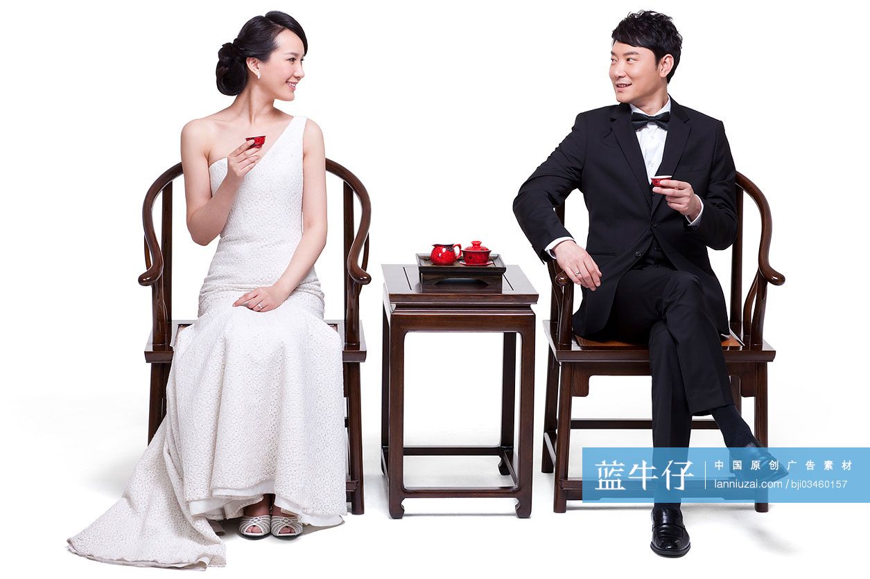 贵族夫妇品茶-蓝牛仔影像-中国原创广告影像素材