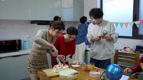 Young friends gathered for a fun birthday celebration