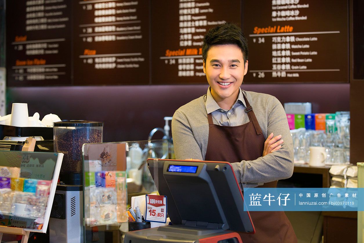 咖啡店店员-蓝牛仔影像-中国原创广告影像素材