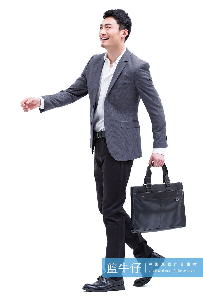 时尚的商务男士上班