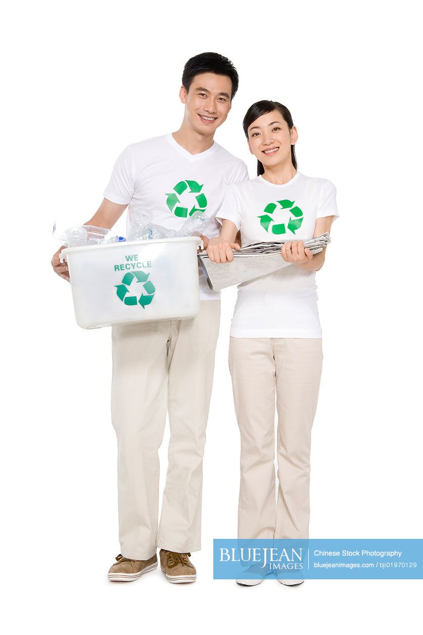 Portrait of an eco-friendly Chinese family