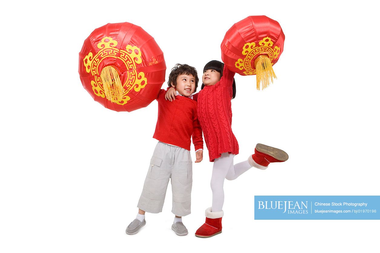 Kids celebrating Chinese New Years