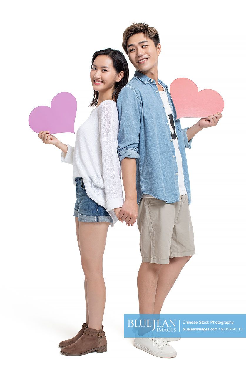 Happy young Chinese couple in love-High-res stock photo for download