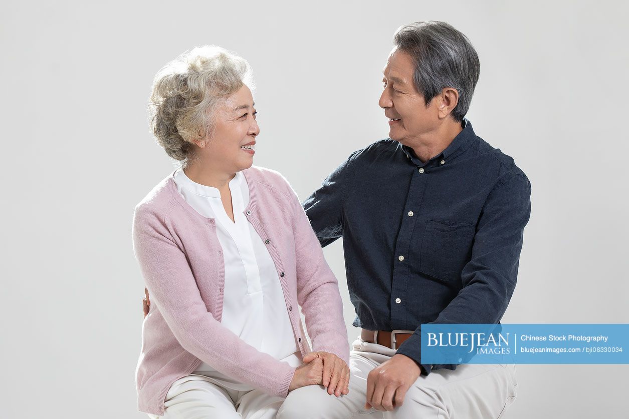 Happy senior Chinese couple