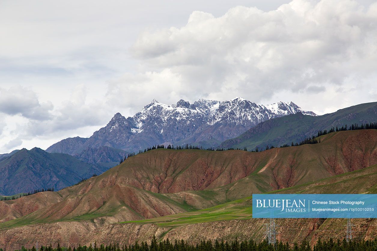 Qilian mountain in Qinghai province, China