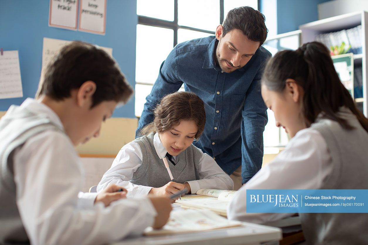Students learning in classroom