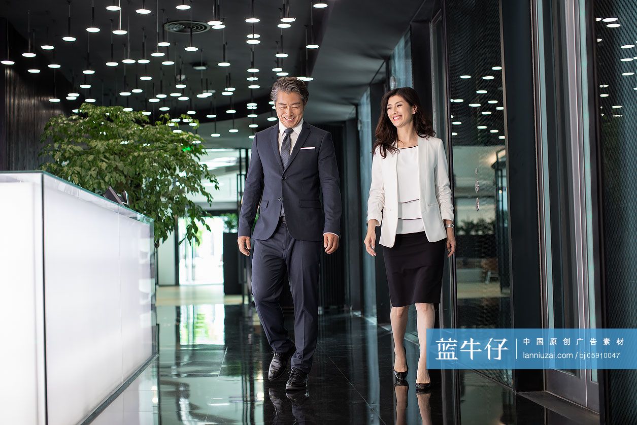 成功的商务人士在办公室谈话