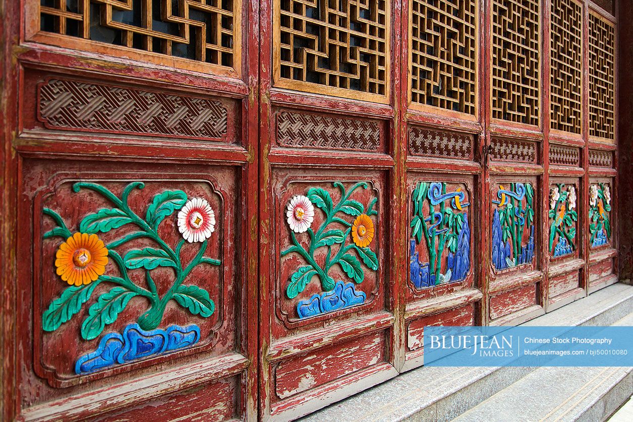 Chinese ancient wooden door
