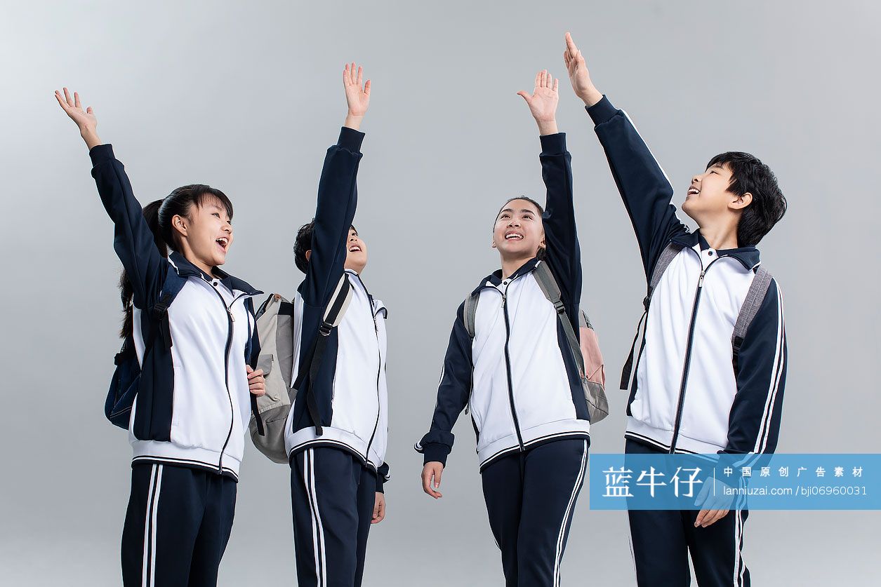 棚拍快乐的学生