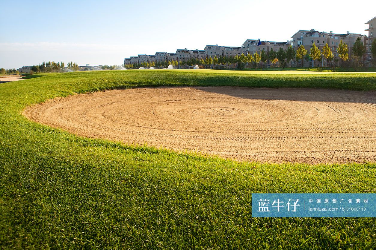 高尔夫球场沙坑特写