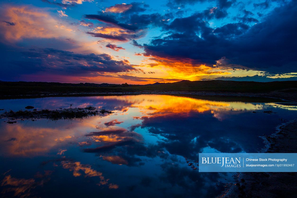 Sunset in Inner Mongolia,China