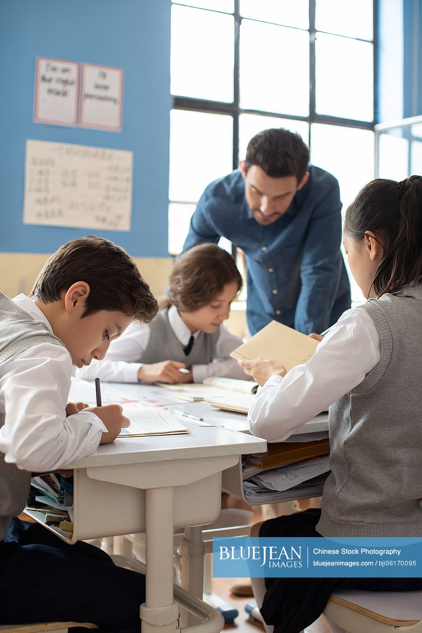 Students learning in classroom