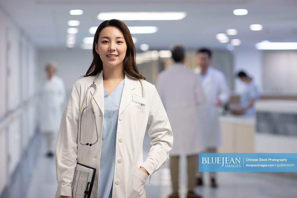 Portrait of young Chinese female doctor