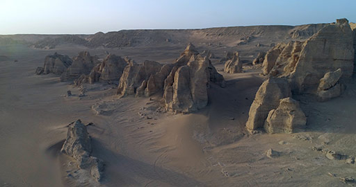 Yardang in desert,4K