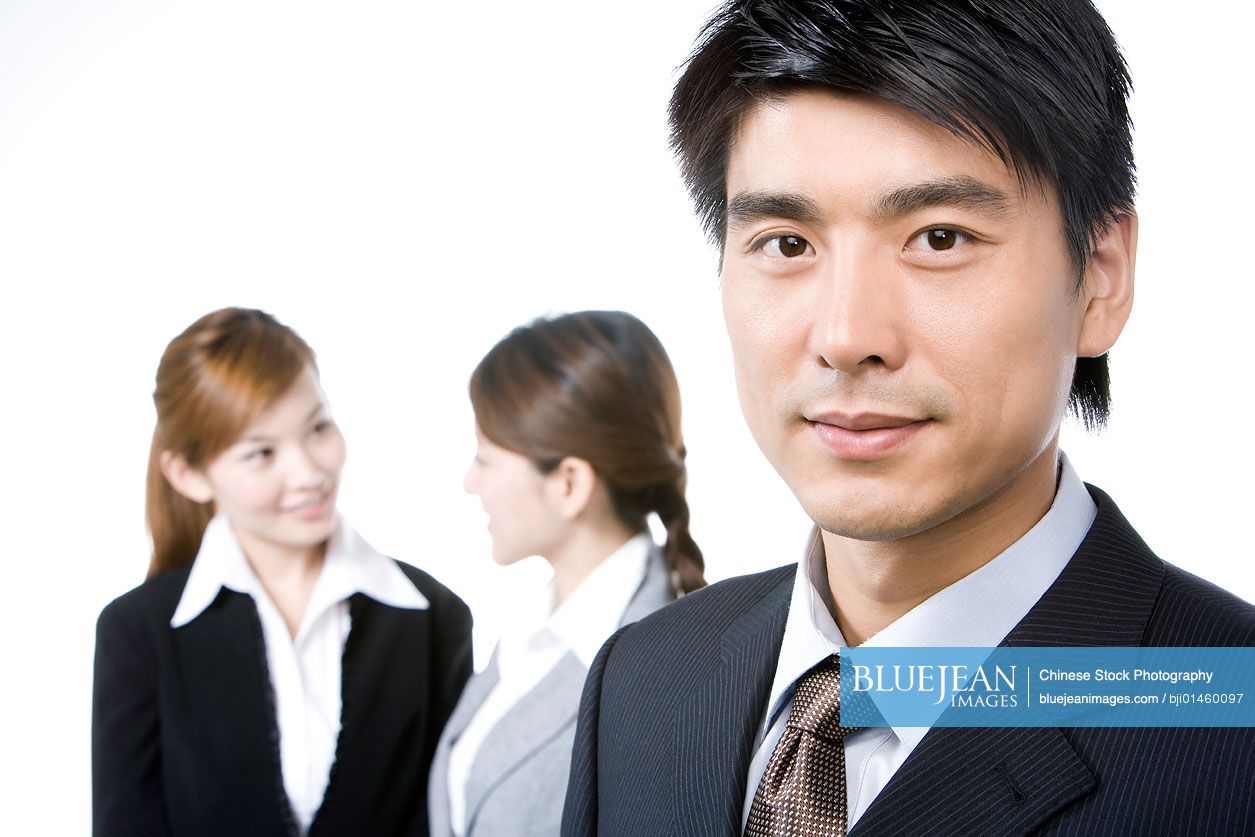 Chinese businessmen in office