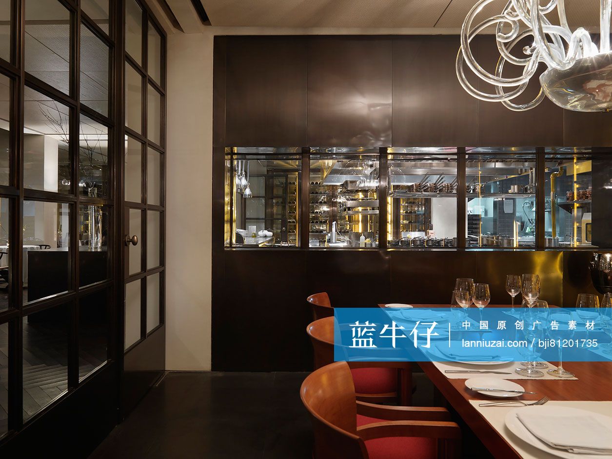 Dining area in modern restaurant