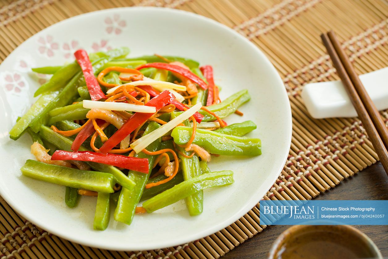 Chinese cuisine spicy bitter melon