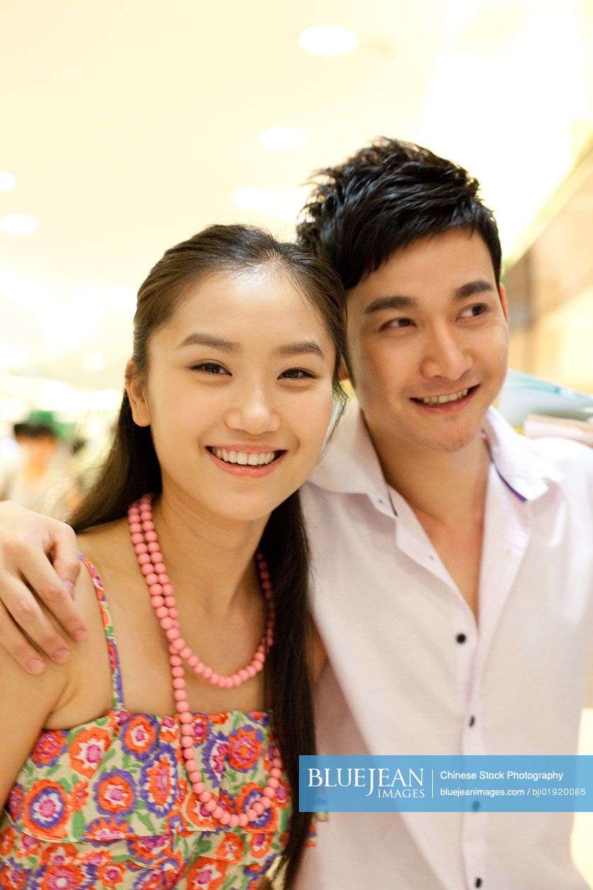 Chinese couple shopping