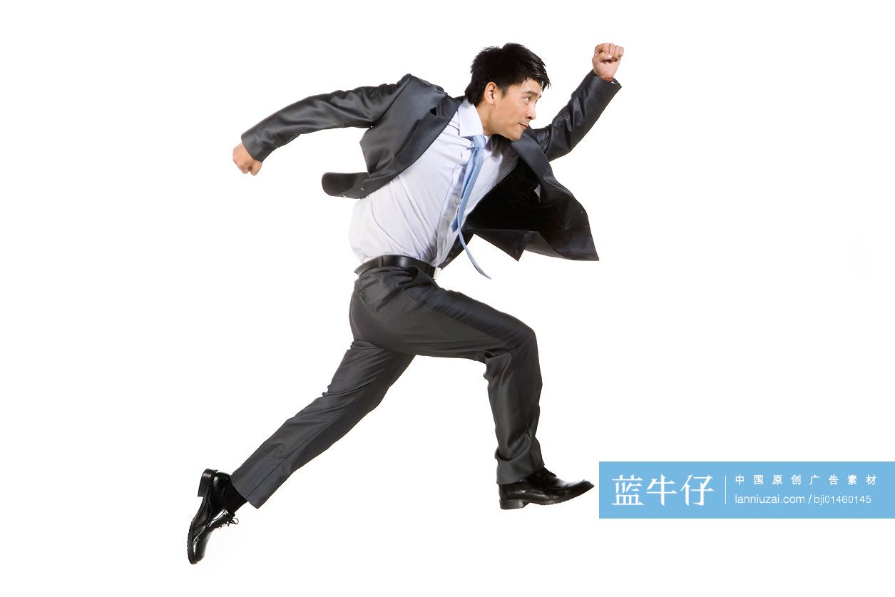 奔跑的商务男士