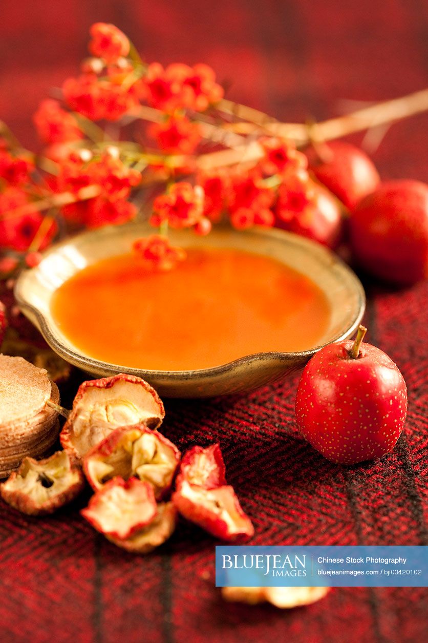 Hawthorne berry and juiceHighres stock photo for download