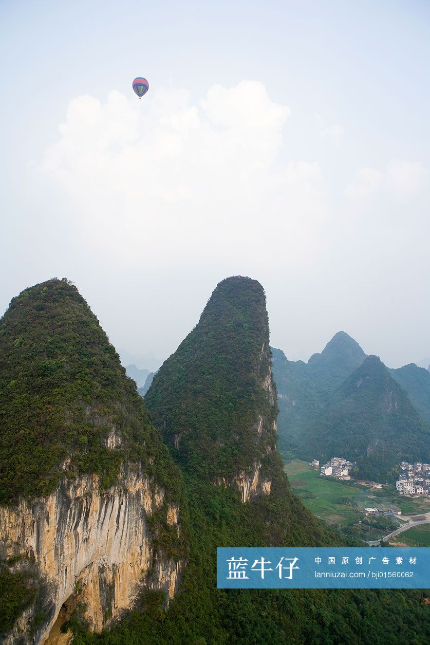 桂林山水和热气球