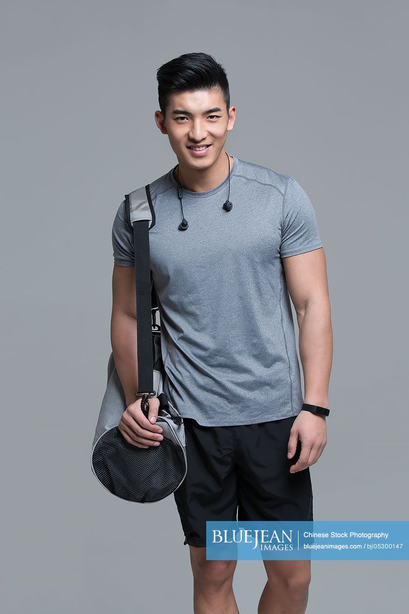 Portrait of young Chinese male athlete