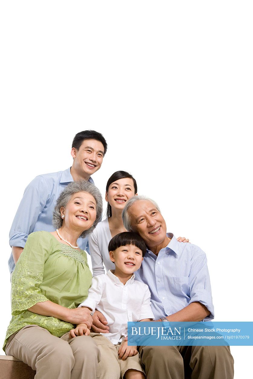 Portrait of a Chinese multi-generation family