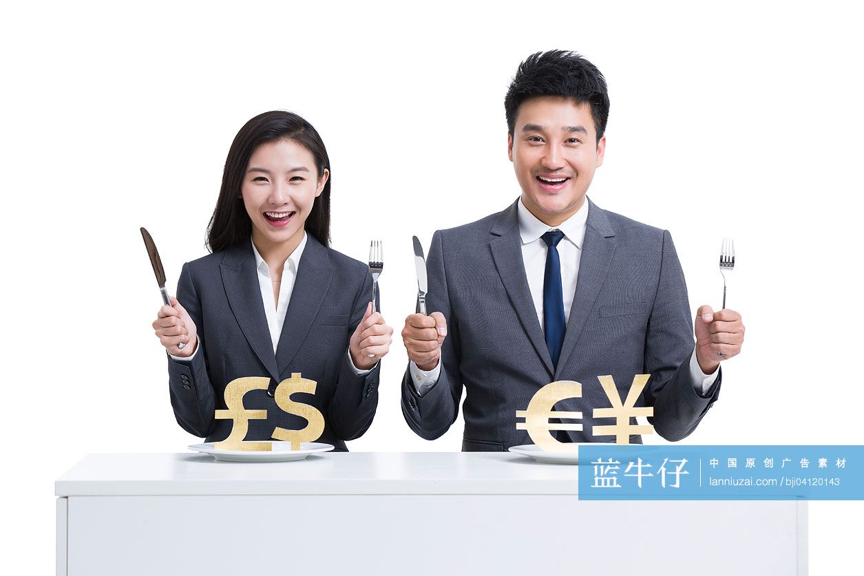 商务伙伴吃快餐