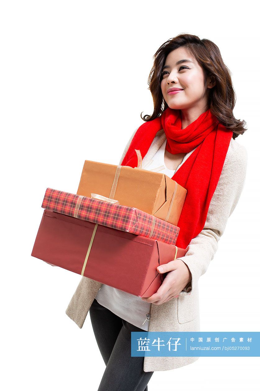 快乐的年轻女士庆祝新年