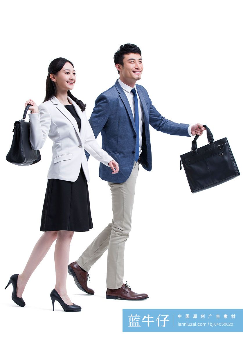 商务人士走路上班