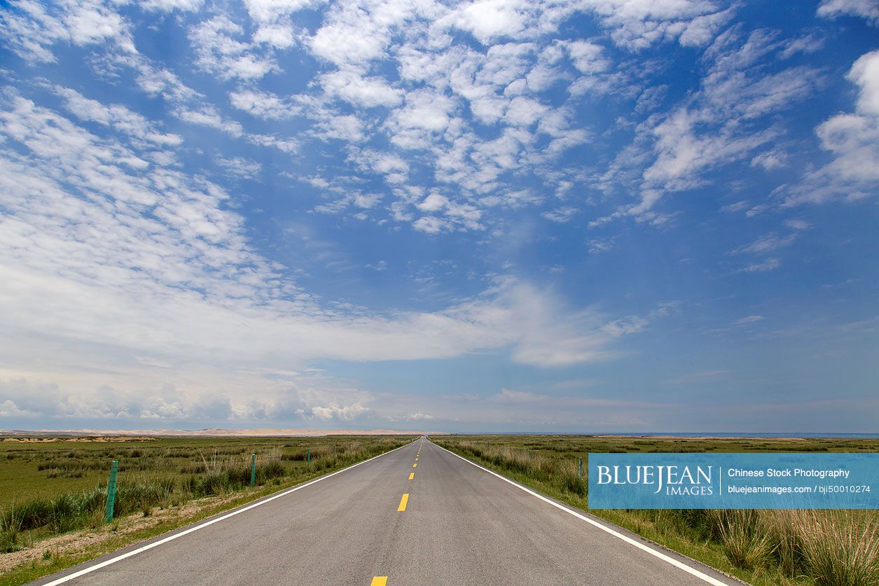 Road in Qinghai province, China