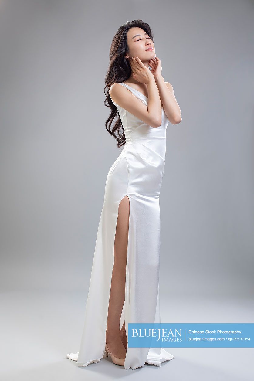 Beautiful young Chinese woman with perfect body