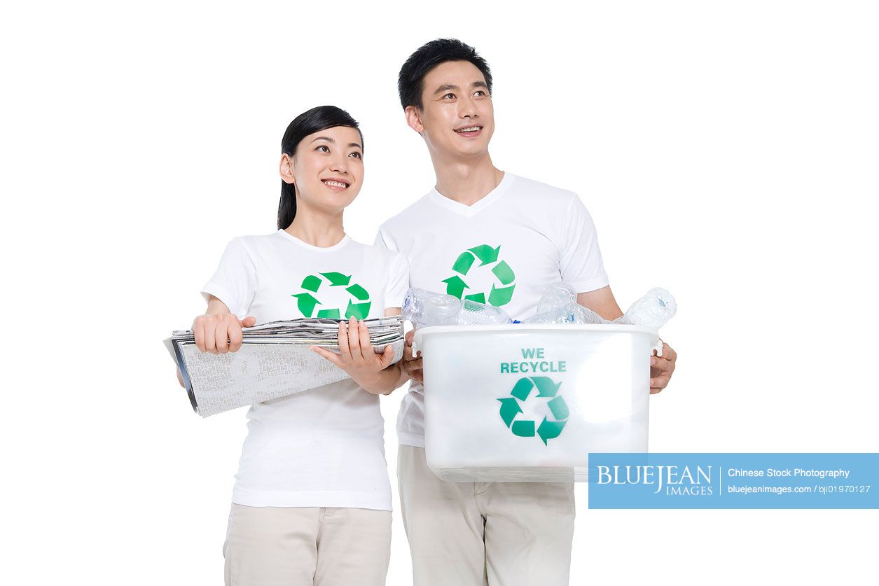 Portrait of an eco-friendly Chinese family