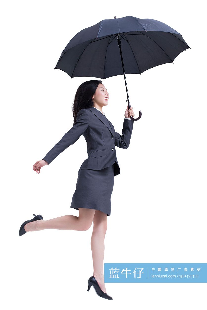 商务女士和伞