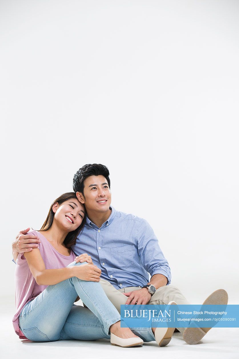Cheerful young Chinese couple