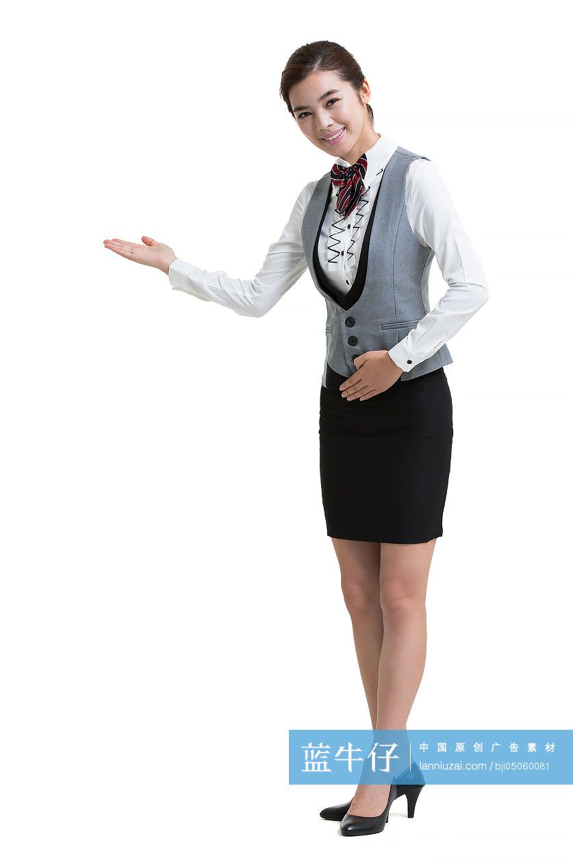 酒店微笑女服务生肖像