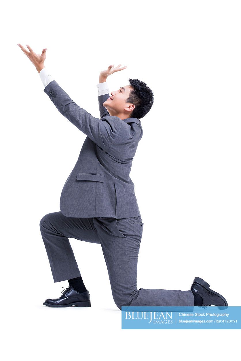 Chinese businessman posing